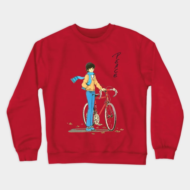 Peace Biker Crewneck Sweatshirt by RealFanShitOnly/Peace.Sports